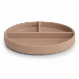 Assiette en Silicone avec Compartiments Naturel - Mushie