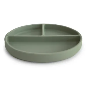 Assiette en Silicone avec Compartiments Thym - Mushie