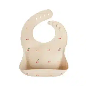 Bavoir en Silicone Cerises Mushie
