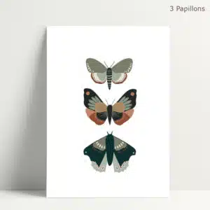 Carte Imprimée 3 Papillons