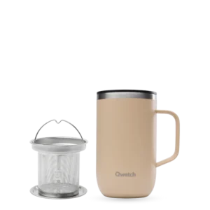 Mug Tisanière Isotherme Lin - Qwetch