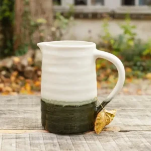 Pichet en Grès Émaillé DASHI Vert Olive - Jars Céramistes
