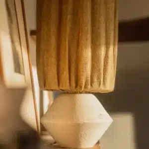 Lampe à Poser Lisette Grès chamotté et Bronze - Enamoura