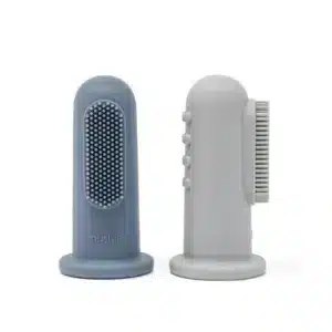 Brosse à Dents à Doigts en Silicone - Tradewinds/Stone - Mushie