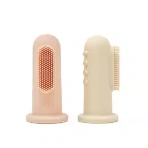 Brosse à Dents à Doigts en Silicone - Sable/Blush - Mushie