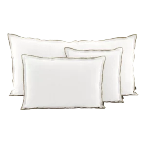 Housse de Coussin en Lin SEONI Blanc - Haomy
