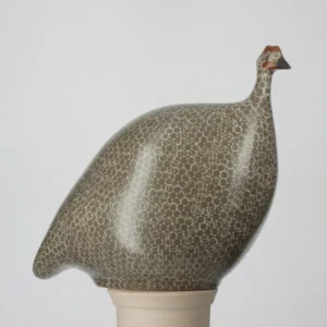 Pintade de Lussan en Céramique Gris/Blanc Mat