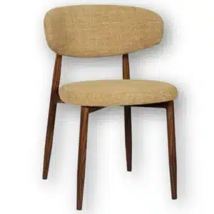 Chaise GEORGIA Moutarde Pied Noyer