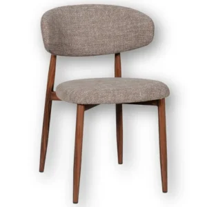 Chaise GEORGIA Taupe Pied Noyer