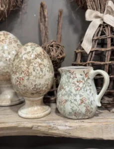 Déco de table brocante Pâques