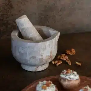 Mortier et Pilon en Marbre Beige