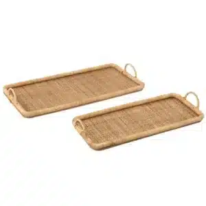 Plateau Rectangle en Rotin