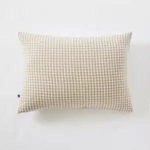 Taie d'Oreiller Gaze de Coton VICKIE Ficelle 50x70 - L'Effet Papillon