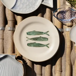Assiette en Grès Poissons - Madam Stoltz