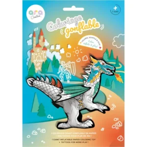 Coloriage Gonflable Dragon et Tatoos