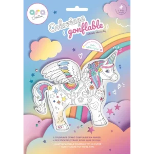 Coloriage Gonflable Licorne et Strass
