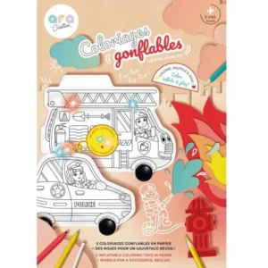 Coloriage Gonflable Police et Pompier Lumineux