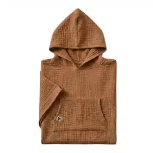Poncho Adulte Gaze de Coton GAÏA Camel - L'Effet Papillon