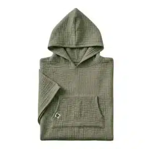 Poncho Adulte Gaze de Coton GAÏA Romarin - L'Effet Papillon