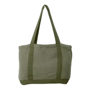 Sac Cabas Lin et Coton CALIFORNIA Kaki - Haomy