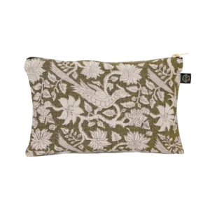 Trousse en Lin JAIPUR Kaki - Haomy