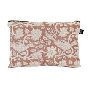 Trousse en Lin JAIPUR Mocaccino - Haomy