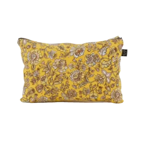 Trousse en Lin SAMARA Ocre - Haomy