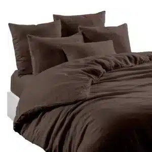 Linge de Lit en Lin LERIA Ganache - Haomy