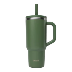 Gourde Travel Cup Isotherme Bouchon étanche Kaki - Qwetch