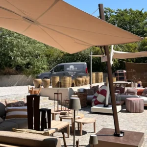Parasol déporté marron (1)