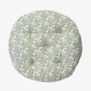 Coussin de Chaise Rond, Différents motifs | Madam Stoltz - Fleurs Bleues