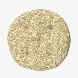 Coussin de Chaise Rond, Différents motifs | Madam Stoltz - Fleurs Marrons