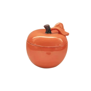 Boîte Pomme en Faïence Orange