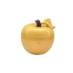 Boîte Pomme en Faïence Safran