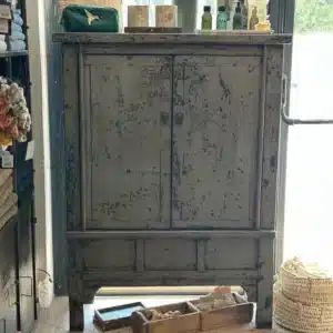 Cabinet Chinois Ancien Vert 2 portes