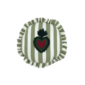 Coussin Trattoria Cœur Kaki