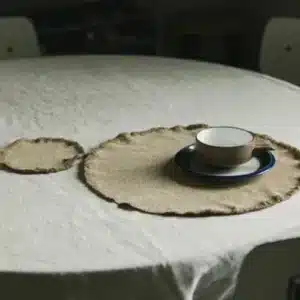 Set de Table et Sous-Verre Coton Stonewashed Ochre - Lorena Canals