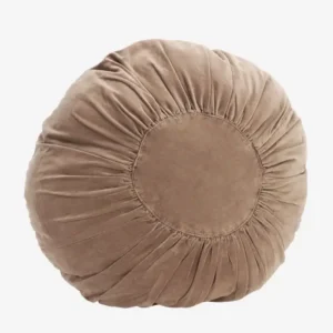 Coussin Rond en Velours Mauve - Madam Stoltz