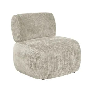 Fauteuil en Velours côtelé FLORE Beige