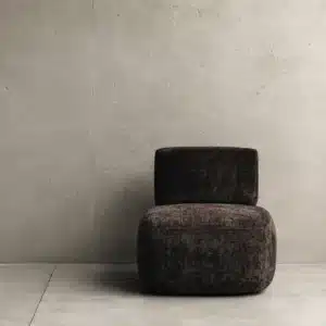 Fauteuil en Velours côtelé FLORE Chocolat