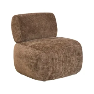 Fauteuil en Velours côtelé FLORE Marron