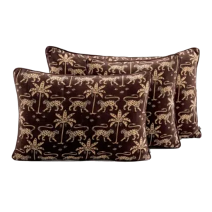 Housse de Coussin Velours Imprimé Panthère BERIA Ganache - Haomy