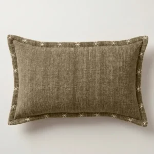Housse de Coussin Velours ESTRELLA 30x50 Olive - Vent du Sud