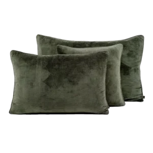 Housse de Coussin Velours Côtelé HAMBOURG Kaki - Haomy
