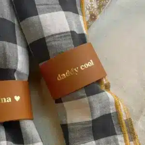Rond de Serviette en Cuir à Message - Daddy Cool