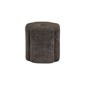 Tabouret en Velours côtelé FLORE Chocolat