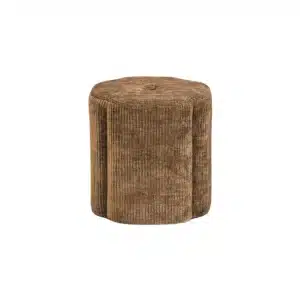 Tabouret en Velours côtelé FLORE Fauve
