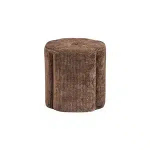 Tabouret en Velours côtelé FLORE Marron