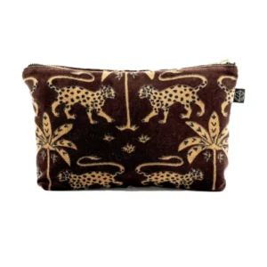 Trousse en Velours Imprimé Panthère BERIA Ganache - Haomy