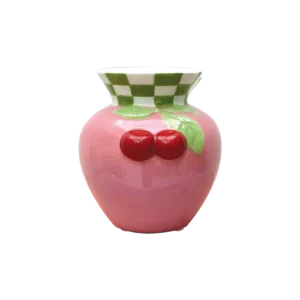 Vase Cerise rose en faïence